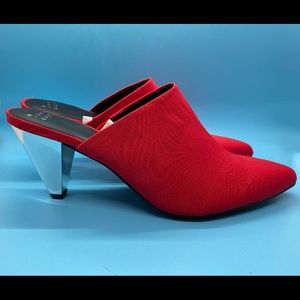A New Day Red Mule with Silver Heel
